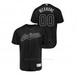 Camiseta Beisbol Hombre Cleveland Indians Personalizada 2019 Players Weekend Autentico Negro