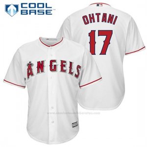 Camiseta Beisbol Hombre Los Angeles Angels 17 Shohei Ohtani Blanco Official Jugador Cool Base