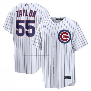 Camiseta Beisbol Hombre Chicago Cubs Tyrone Taylor Primera Replica Blanco Camiseta Beisbol Hombre Chicago Cubs Tyrone Taylor Primera Replica Blanco