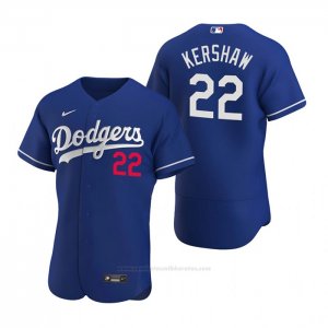 Camiseta Beisbol Hombre Los Angeles Dodgers Clayton Kershaw Autentico 2020 Alterno Azul