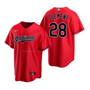 Camiseta Beisbol Hombre Cleveland Indians Ernie Clement Replica Alterno Rojo