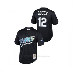 Camiseta Beisbol Nino Tampa Bay Rays Wade Boggs Cooperstown Collection Mesh Batting Practice Negro