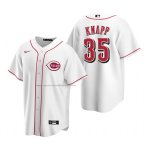Camiseta Beisbol Hombre Cincinnati Reds Andrew Knapp Replica Primera Blanco