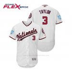 Camiseta Beisbol Hombre Washington Nationals Michael A. Taylor Flex Base Entrenamiento de Primavera 2019 Blanco