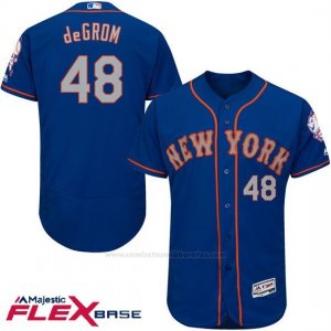 Camiseta Beisbol Hombre New York Mets Jacob Degrom Autentico Coleccion Flex Base