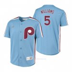 Camiseta Beisbol Nino Philadelphia Phillies Nick Williams Cooperstown Collection Road Azul