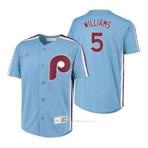 Camiseta Beisbol Nino Philadelphia Phillies Nick Williams Cooperstown Collection Road Azul