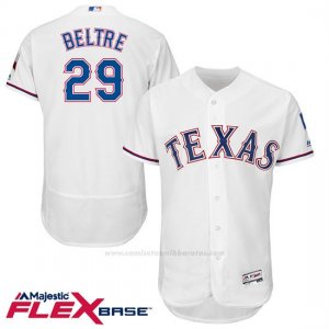 Camiseta Beisbol Hombre Texas Rangers Adrian Beltre 29 Blanco Flex Base Autentico Coleccion Jugador