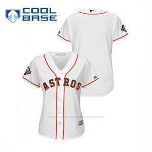 Camiseta Beisbol Mujer Houston Astros 2019 World Series Bound Cool Base Blanco