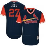 Camiseta Beisbol Hombre St. Louis Cardinals 2017 Little League World Series Brett Cecil Azul