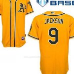 Camiseta Beisbol Hombre Oakland Athletics Reggie Jackson 9 Oro Alterno Cool Base