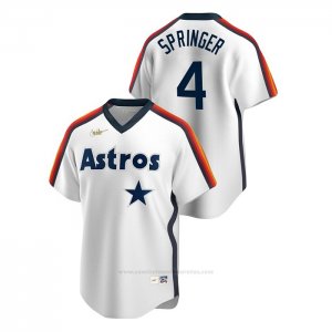 Camiseta Beisbol Hombre Houston Astros George Springer Cooperstown Collection Primera Blanco