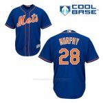 Camiseta Beisbol Hombre New York Mets Daniel Murphy 28 Azul Alterno 1ª Cool Base