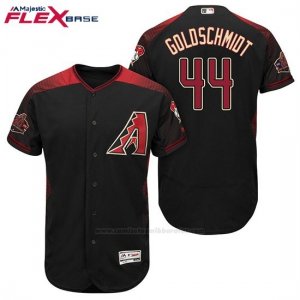 Camiseta Beisbol Hombre Arizona Diamondbacks 44 Paul Goldschmidt Negro Rojo Alterno 20 Aniversario Flex Base