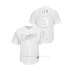 Camiseta Beisbol Hombre Los Angeles Dodgers Chris Taylor 2019 Players Weekend Ct3 Replica Blanco