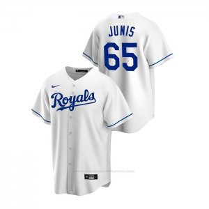 Camiseta Beisbol Hombre Kansas City Royals Jakob Junis Replica Primera Blanco