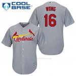 Camiseta Beisbol Hombre St. Louis Cardinals Kolten Wong 16 Gris Cool Base
