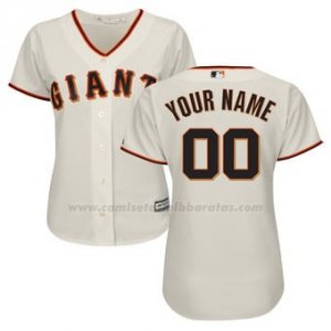 Camiseta Mujer San Francisco Giants Personalizada Blanco