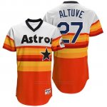 Camiseta Beisbol Hombre Houston Astros 27 Jose Altuve Naranja Turn Back The Clock