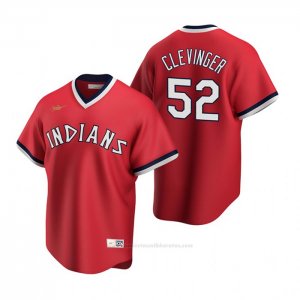 Camiseta Beisbol Hombre Cleveland Indians Mike Clevinger Cooperstown Collection Road Rojo