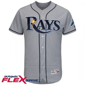 Camiseta Beisbol Hombre Tampa Bay Rays Blank Gris Flex Base Autentico Coleccion