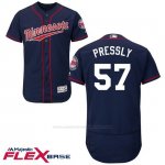 Camiseta Beisbol Hombre Minnesota Twins Ryan Pressl Azul Autentico Coleccion Flex Base