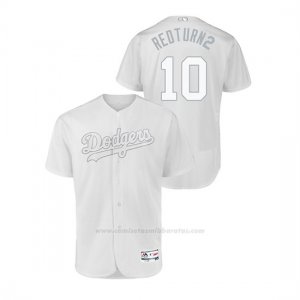 Camiseta Beisbol Hombre Los Angeles Dodgers Justin Turner 2019 Players Weekend Autentico Blanco