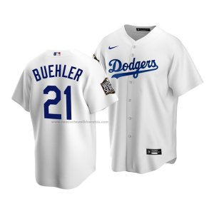 Camiseta Beisbol Hombre Los Angeles Dodgers Walker Buehler 2020 Replica Primera Blanco
