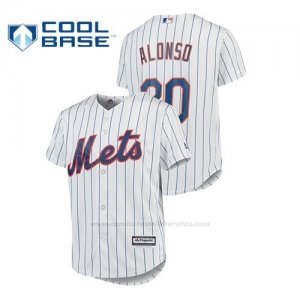 Camiseta Beisbol Nino New York Mets Pete Alonso Cool Base Majestic Primera Blanco
