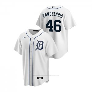 Camiseta Beisbol Hombre Detroit Tigers Jeimer Candelario Replica Primera Blanco