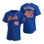 Camiseta Beisbol Hombre New York Mets David Peterson 46 Autentico Alterno Azul