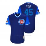 Camiseta Beisbol Hombre Chicago Cubs Anthony Bass 2018 Llws Players Weekend Fish Royal
