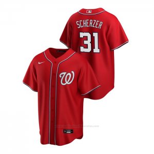 Camiseta Beisbol Hombre Washington Nationals Max Scherzer Replica Alterno Rojo