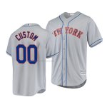 Camiseta Beisbol Hombre New York Mets Personalizada Cool Base Road Gris