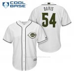 Camiseta Beisbol Hombre Cincinnati Reds 54 Rookie Davis Blanco2018 Alterno Cool Base