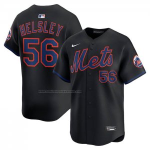 Camiseta Beisbol Hombre New York Mets Ryan Helsley Alterno Limited Negro