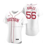 Camiseta Beisbol Hombre Boston Red Sox Hansel Robles Autentico Alterno Blanco