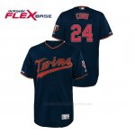 Camiseta Beisbol Hombre Minnesota Twins C.j. Cron 150th Aniversario Patch Autentico Flex Base Azul