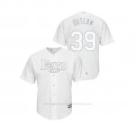 Camiseta Beisbol Hombre Tampa Bay Rays Kevin Kiermaier 2019 Players Weekend Replica Blanco