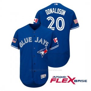 Camiseta Beisbol Hombre Toronto Blue Jays Josh Donaldson 2018 Stars & Stripes Flex Base Royal
