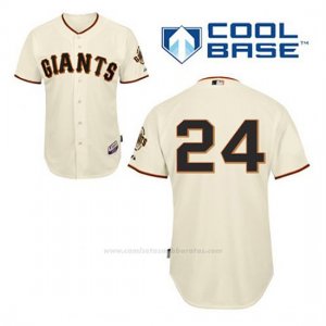 Camiseta Beisbol Hombre San Francisco Giants Willie Mays 24 Crema 1ª Cool Base