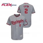 Camiseta Beisbol Hombre Washington Nationals Adam Eaton 150th Aniversario Patch Autentico Flex Base Gris