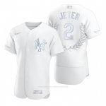 Camiseta Beisbol Hombre New York Yankees Derek Jeter Award Collection Hall Of Fame Blanco