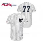 Camiseta Beisbol Hombre New York Yankees Clint Frazier 150th Aniversario Patch Flex Base Blanco