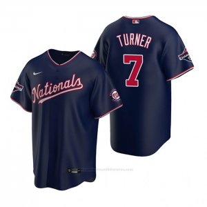 Camiseta Beisbol Hombre Washington Nationals Trea Turner Replica Azul