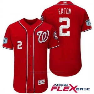 Camiseta Beisbol Hombre Washington Nationals Adam Eaton Scarlet 2017 Entrenamiento de Primavera Flex Base