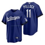 Camiseta Beisbol Hombre Los Angeles Dodgers A.j. Pollock 2021 City Connect Replica Azul