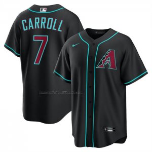 Camiseta Beisbol Hombre Arizona Diamondbacks Corbin Carroll Alterno Replica Negro