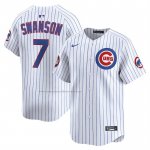 Camiseta Beisbol Hombre Chicago Cubs Dansby Swanson 2025 World Tour Tokyo Series Limited Blanco