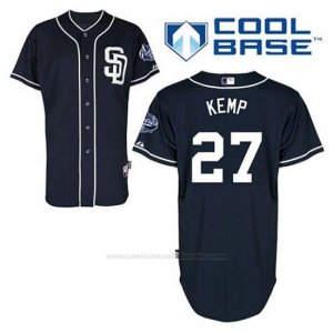 Camiseta Beisbol Hombre San Diego Padres Matt Kemp 27 Azul Azul Alterno Cool Base